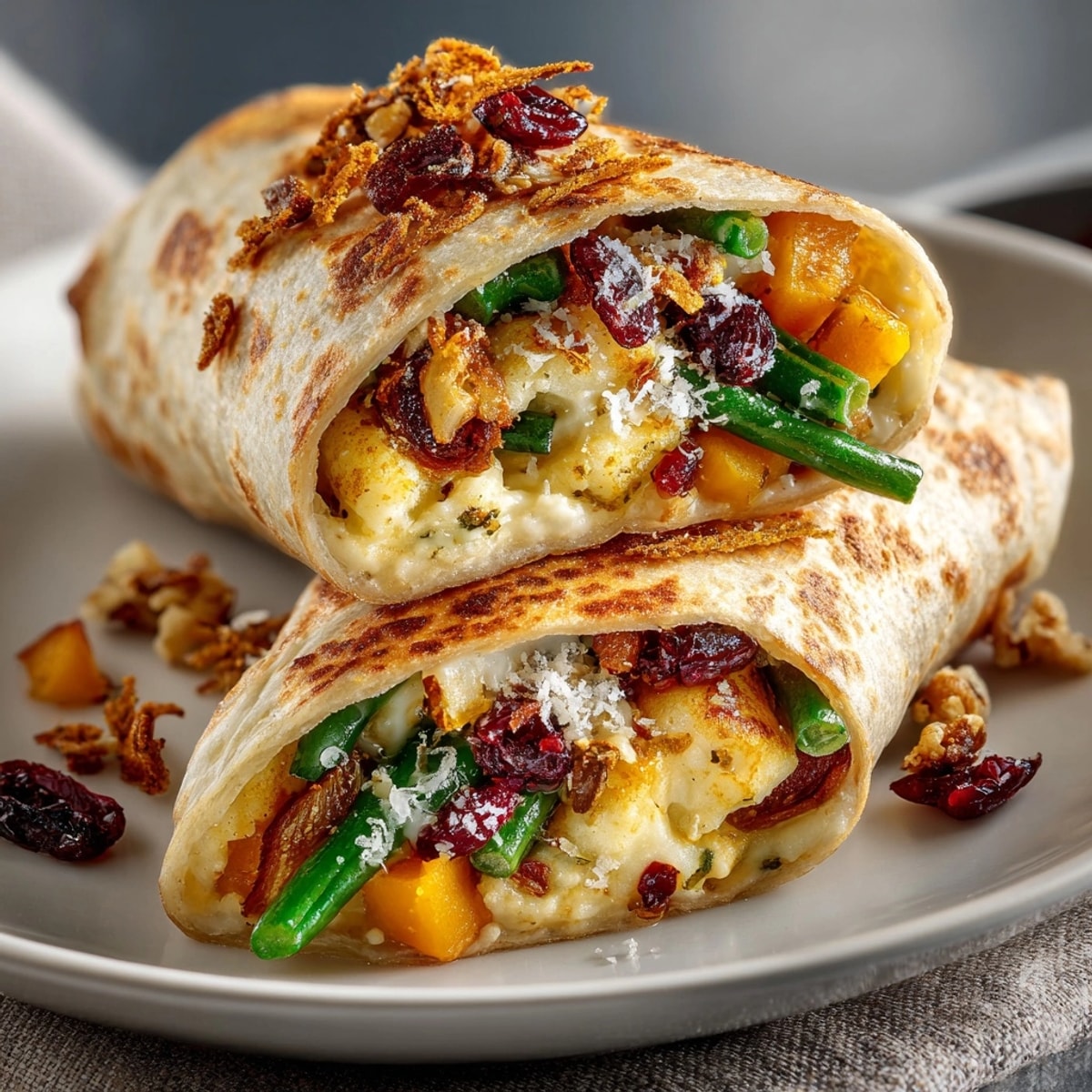 Thanksgiving Sage Butter Gnocchi Wraps, golden from the pan, offer a comforting holiday main with delicious layers.