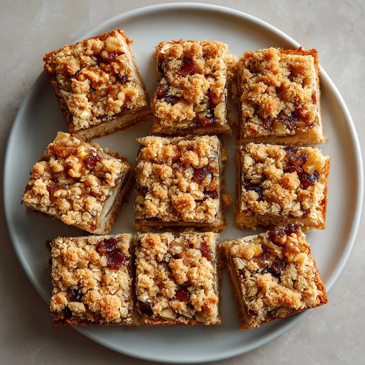 These homemade Apple Pie Breakfast Bars look deliciously soft and chewy, great for sharing or snacking.