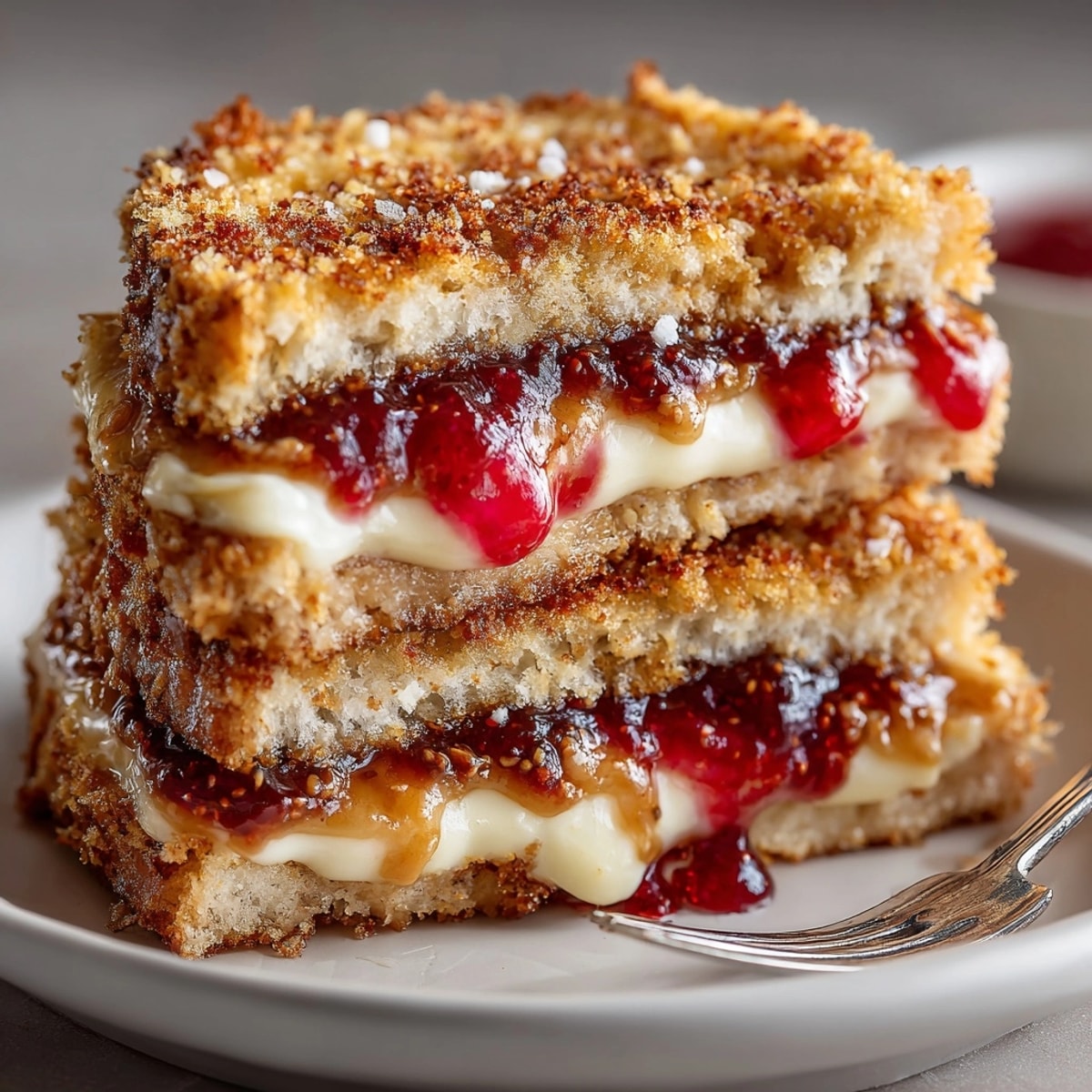Crispy Air-Fried PB&amp;J: Imagine a perfectly browned, crunchy crust and melted fillings.