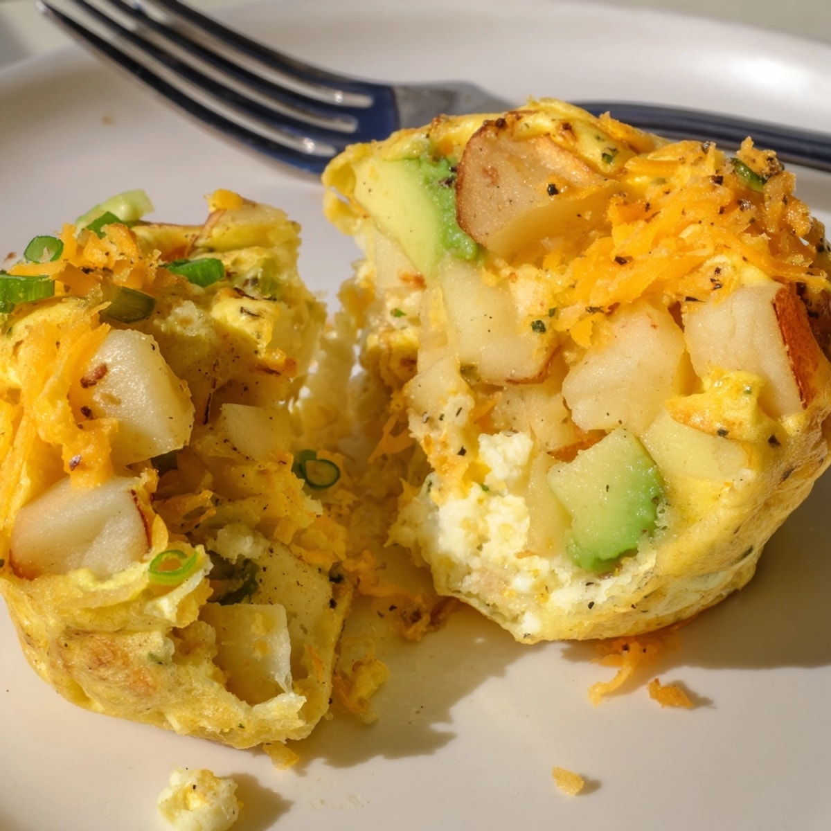 Golden Avocado Ranch Potato Egg Muffins straight from the oven, ready to enjoy.