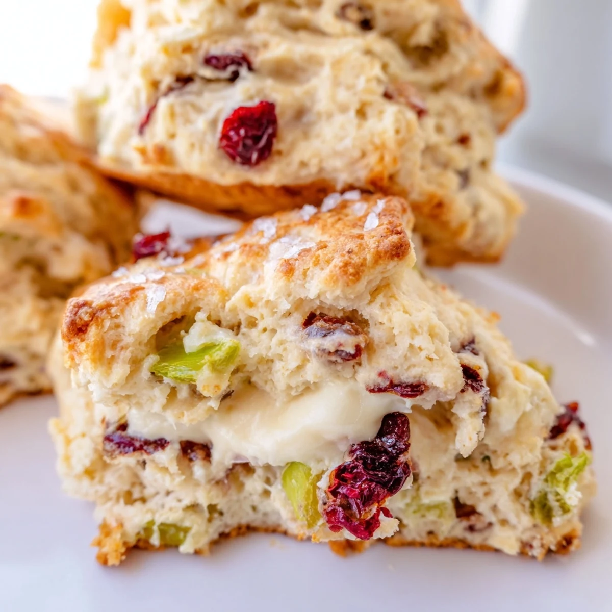 Tender cranberry jalapeño dip scones, perfect for brunch with a hint of spice.  