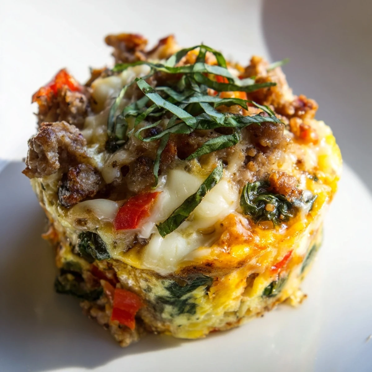 Deliciously baked Spicy Lasagne Soup Egg Muffins, perfect for breakfast or snack time.