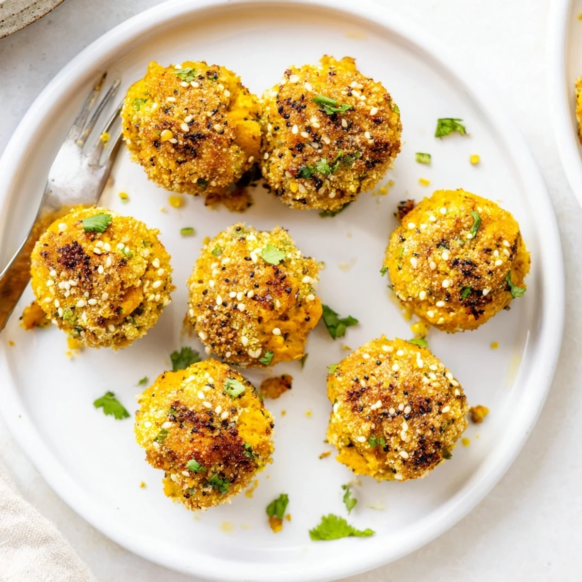 Savory muffin bites filled with pumpkin and chickpeas, ideal for a healthy snack.  
