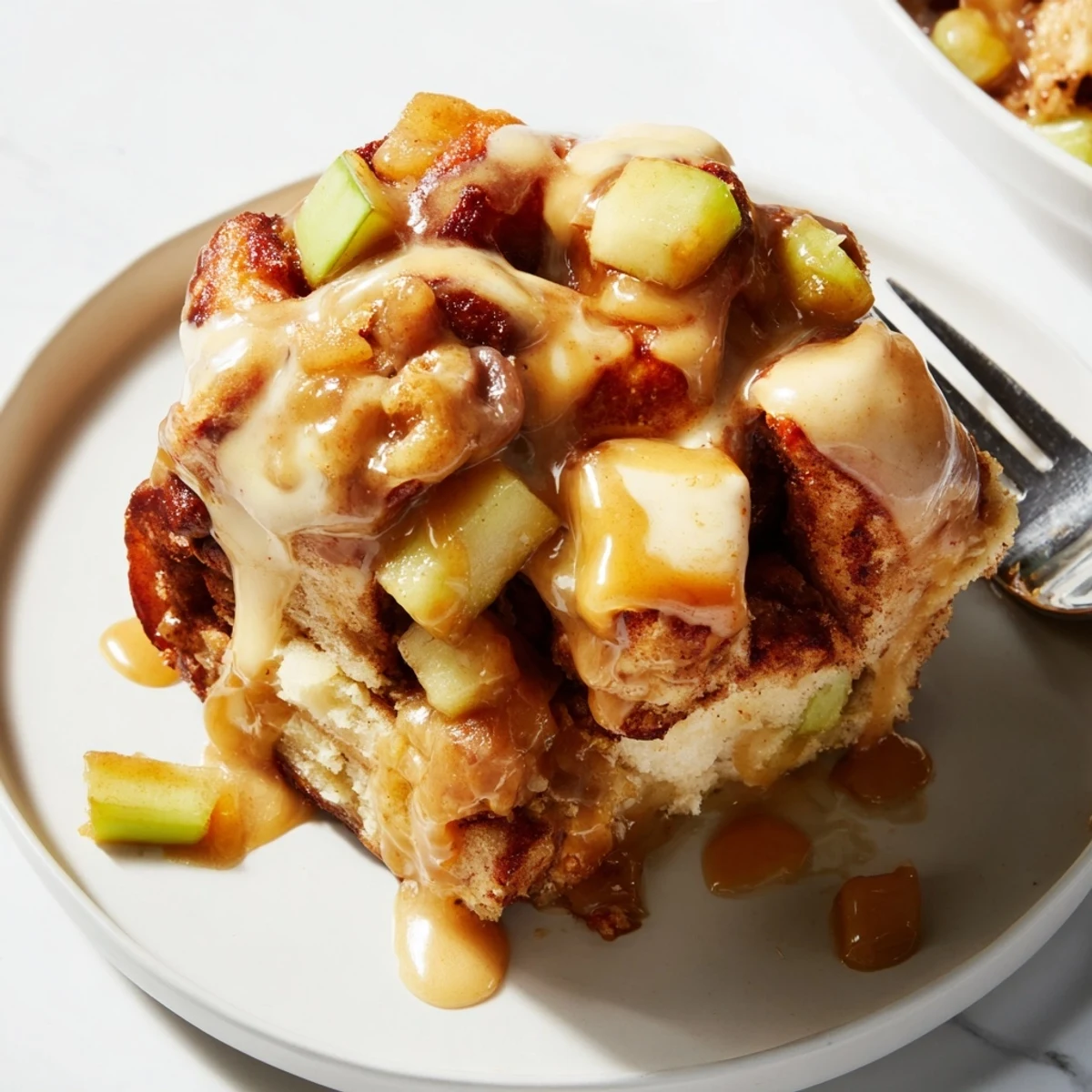 Deliciously baked cinnamon rolls and apples, perfect for cozy brunch gatherings.  