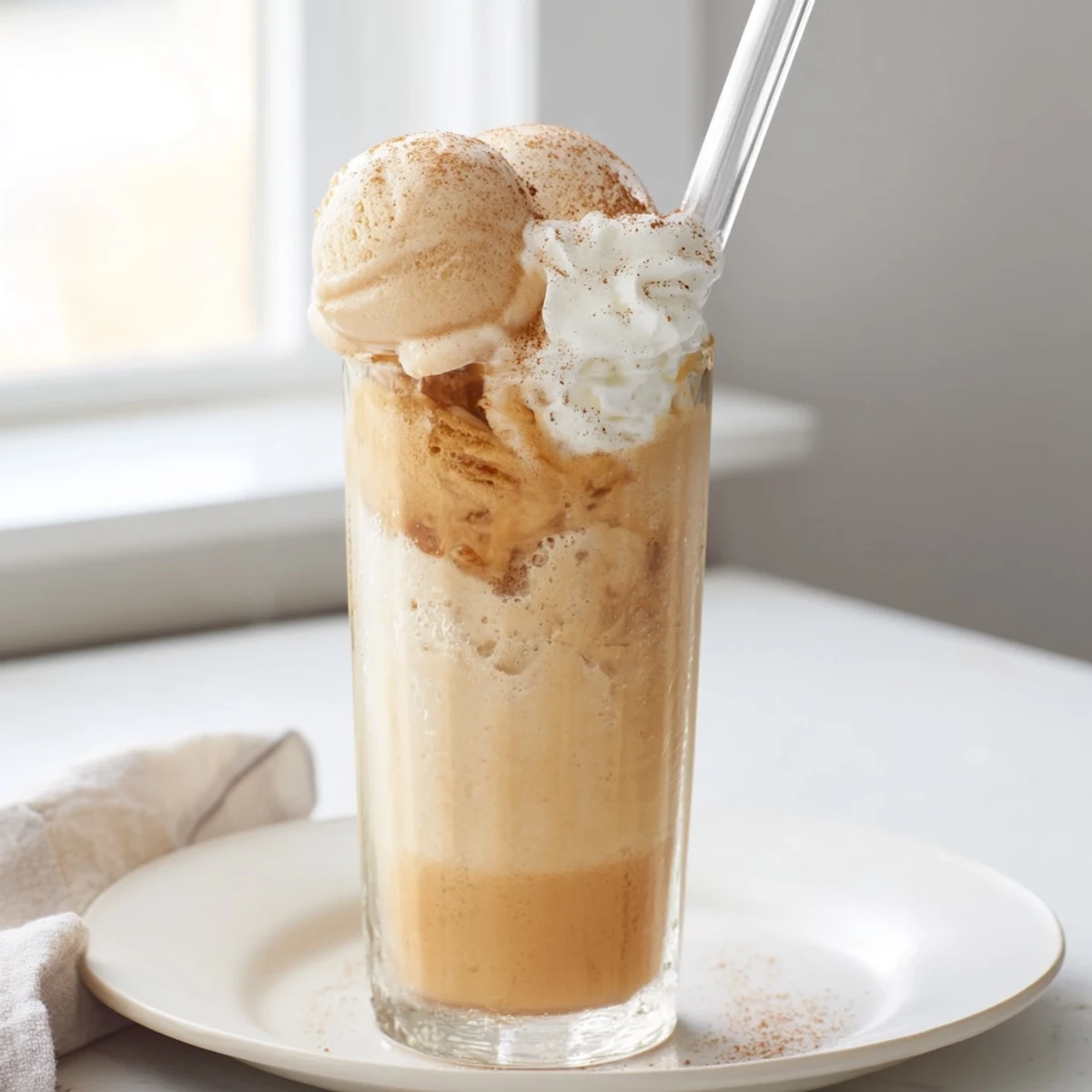 Indulgent pumpkin cream soda floats blending fizzy soda with rich vanilla ice cream.