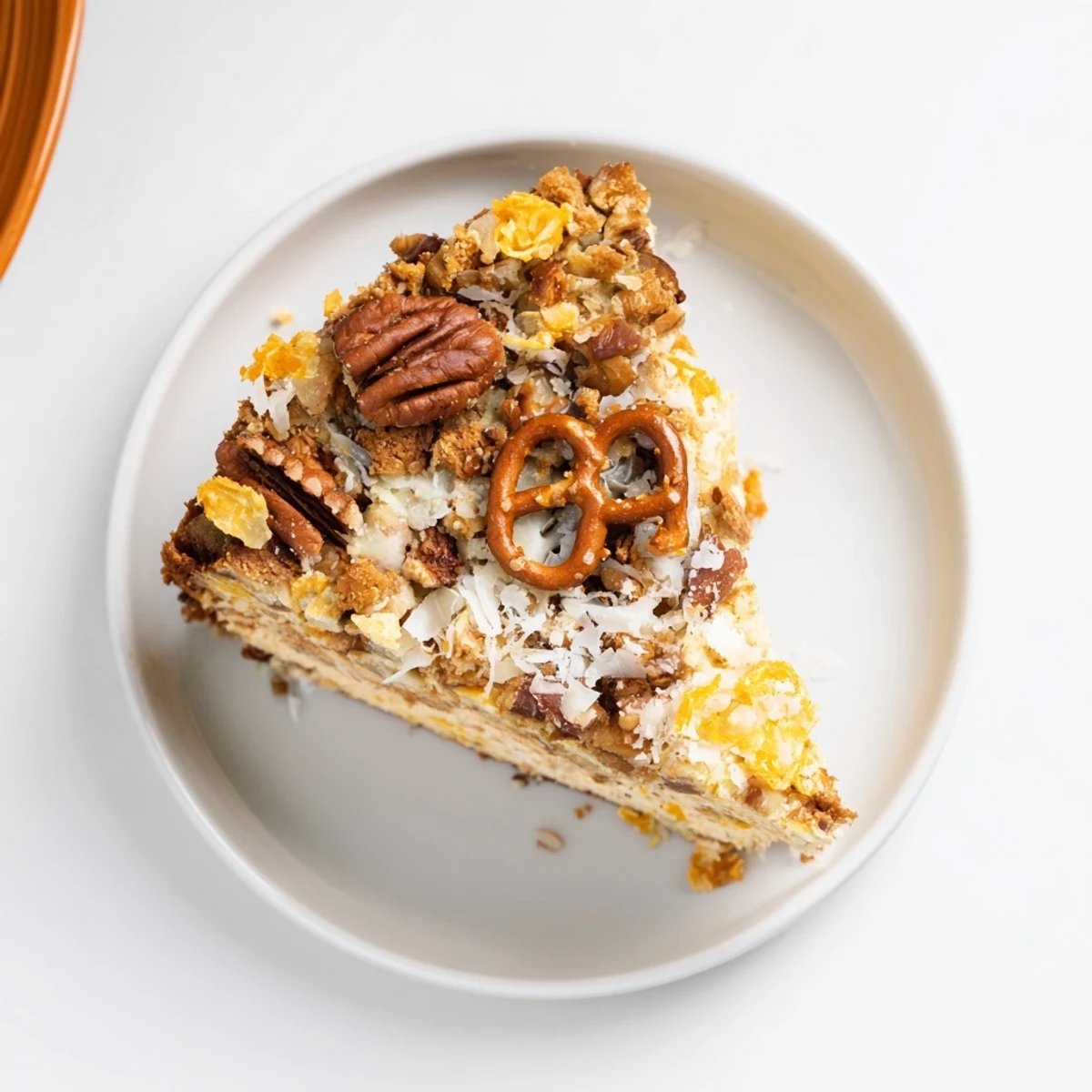 Savory Spicy Ranch Pretzel “Chaos Cake” topped with crunchy jalapeños and cheese.  