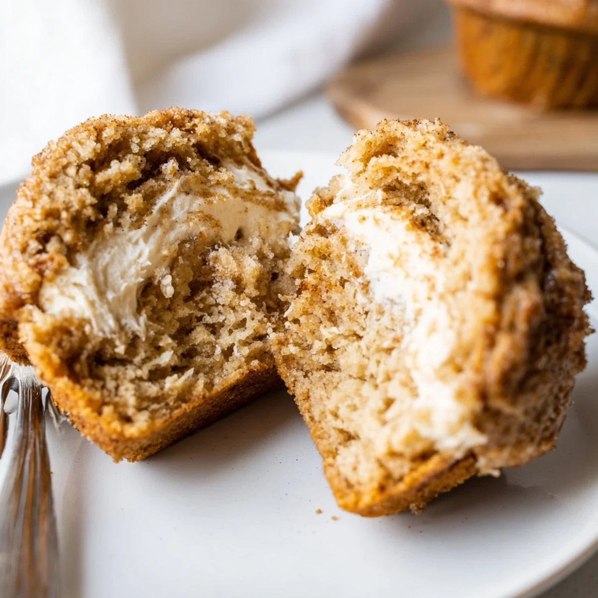 Tender muffins filled with creamy goodness and aromatic chai spices, ideal for teatime.  