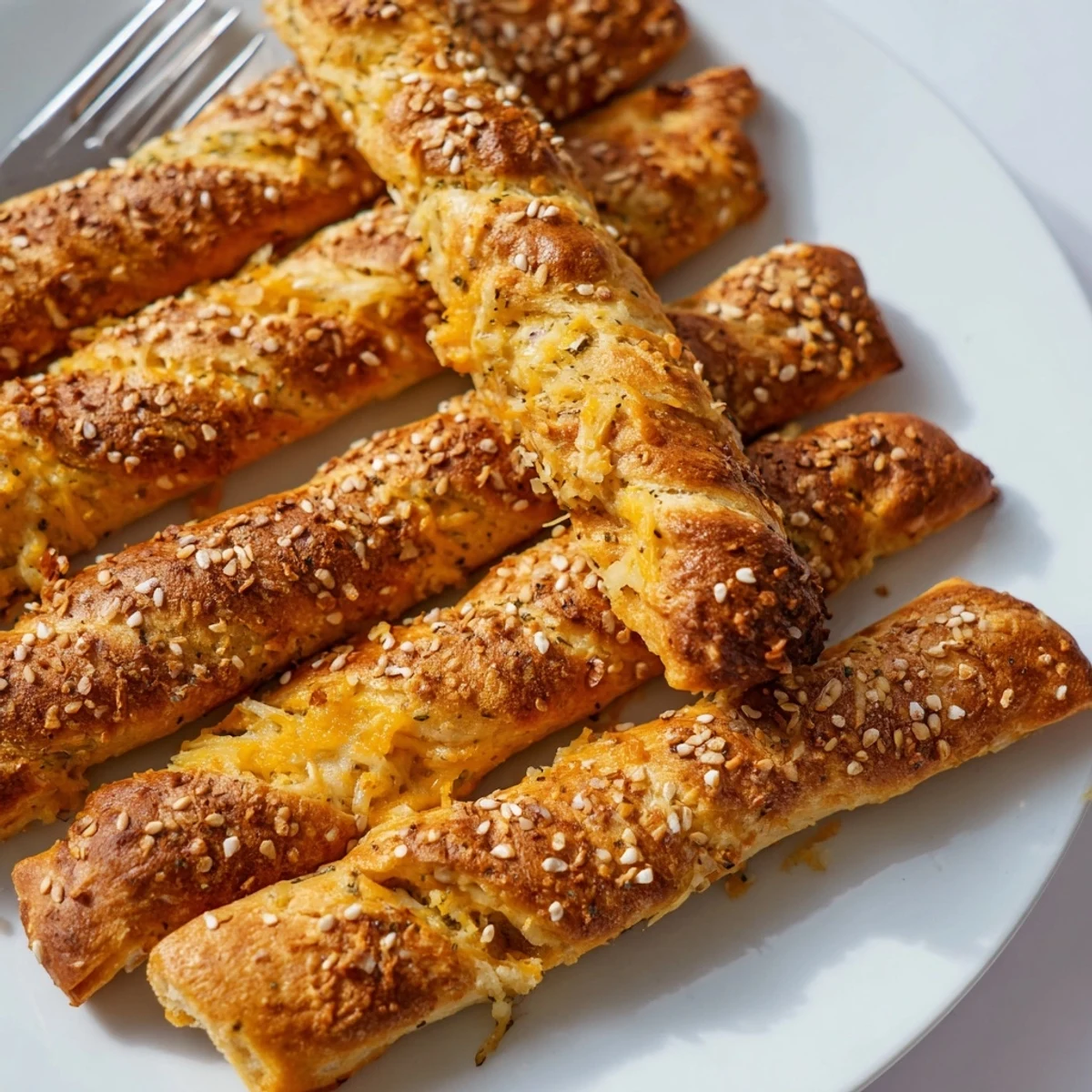 Savory biscuit sticks bursting with sharp cheese and tangy dill pickle flavors, perfect for parties.