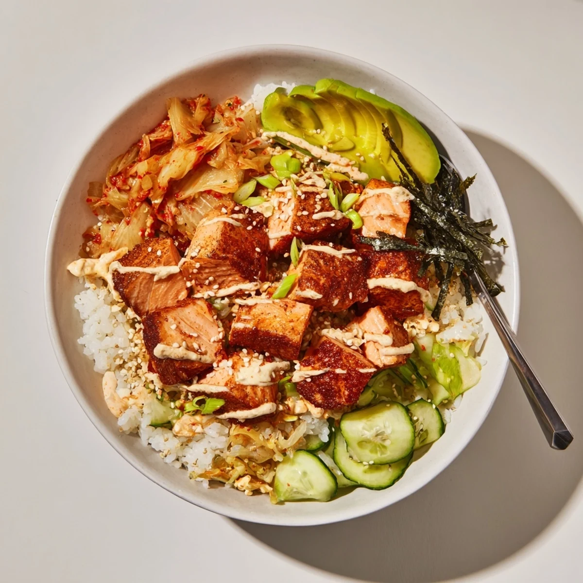 Crispy Salmon Rice Bowl