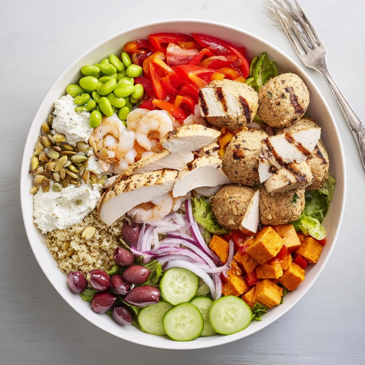 Guests enjoy customizing delicious bowls with fresh vegetables and proteins.  