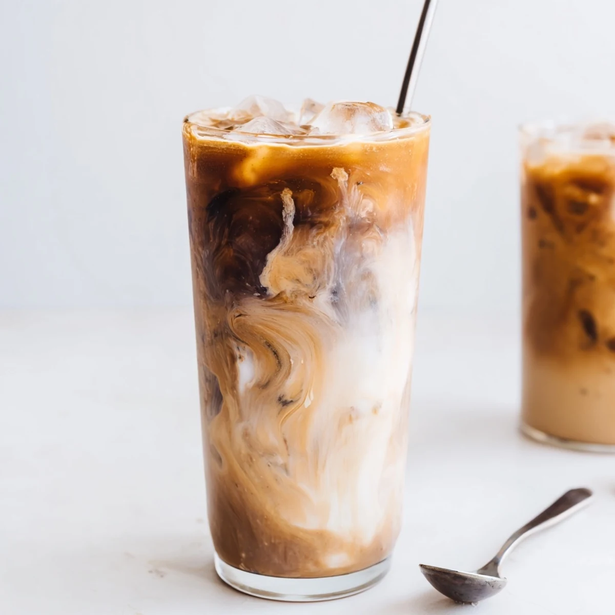 Refreshing Tahini Iced Coffee, perfect for warm days and vegan-friendly sipping.
