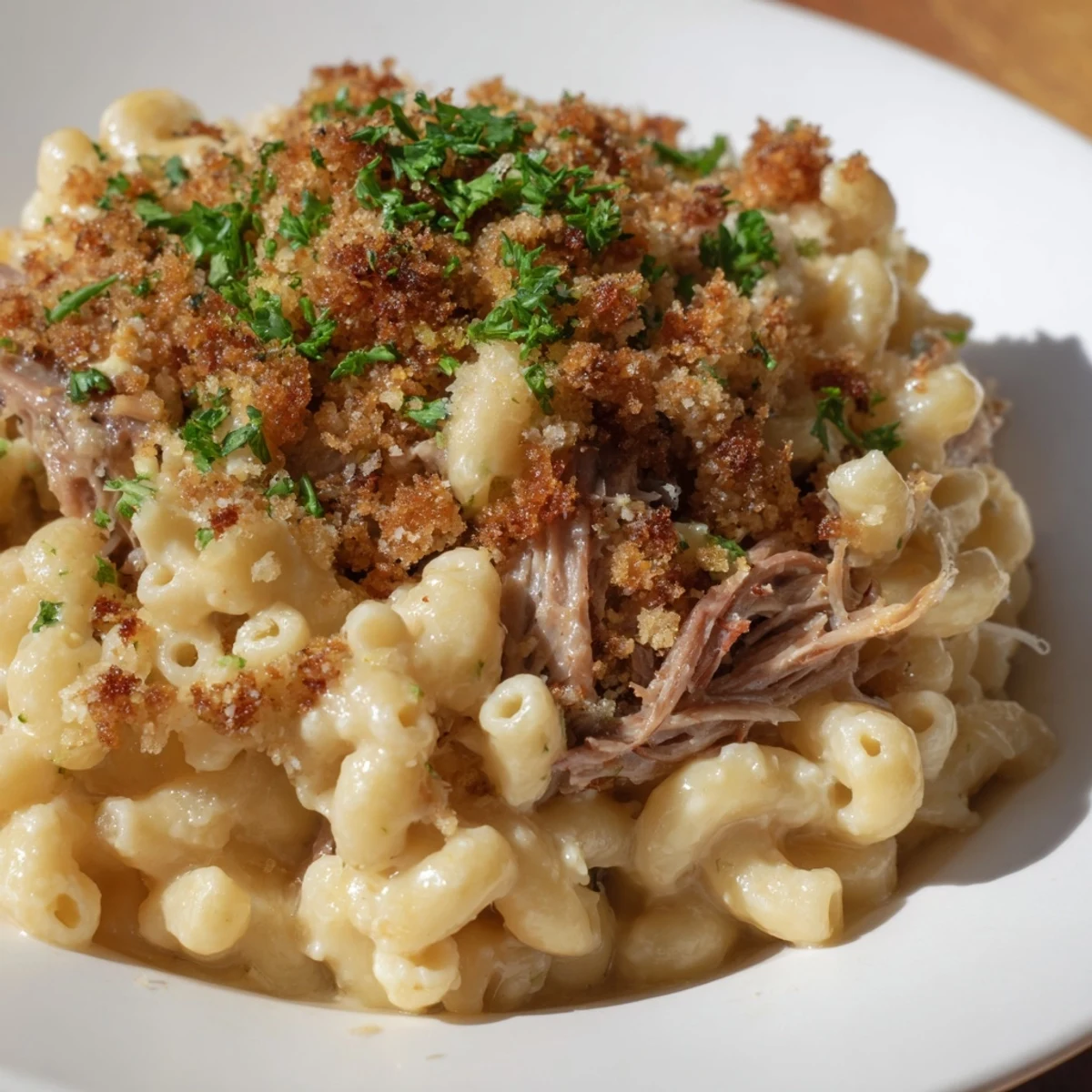 Barbecue Pulled Pork Mac Cheese