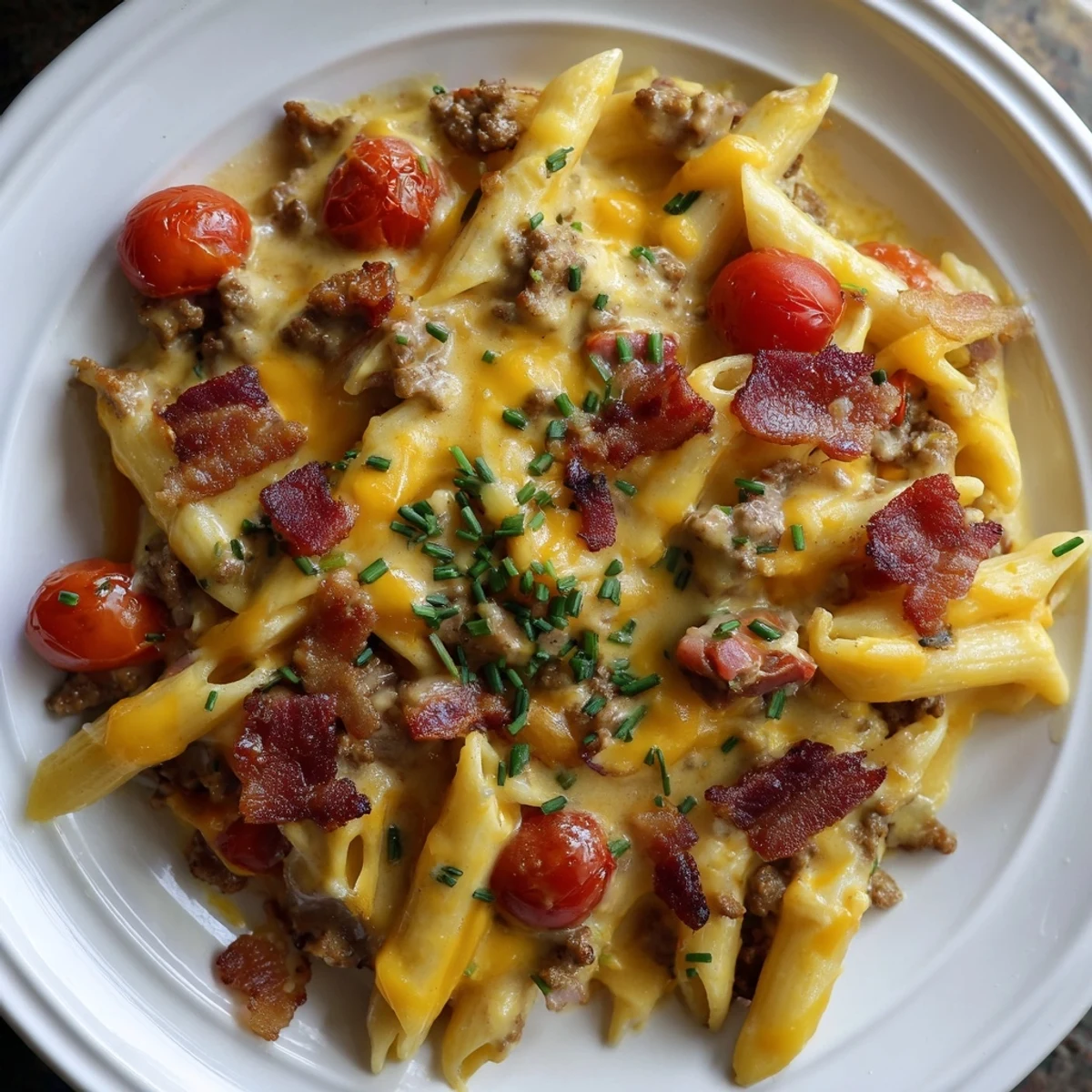 Bacon Cheeseburger Pasta Bake