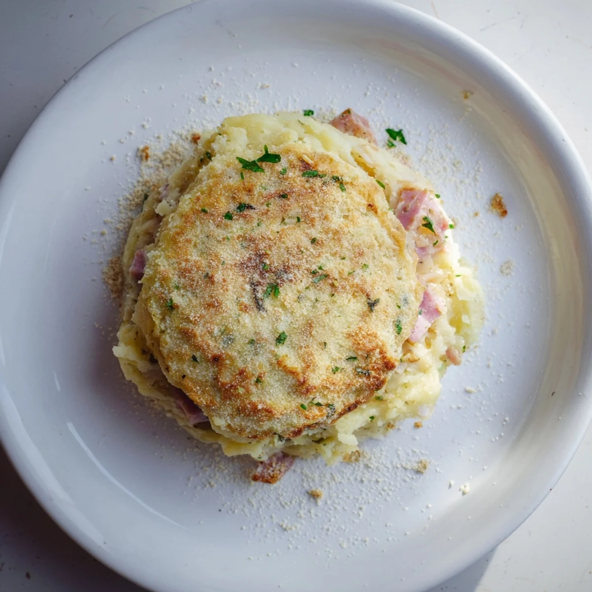 Golden, crispy Depression-Era Ham & Potato Patties offer a comforting taste of history and flavor.