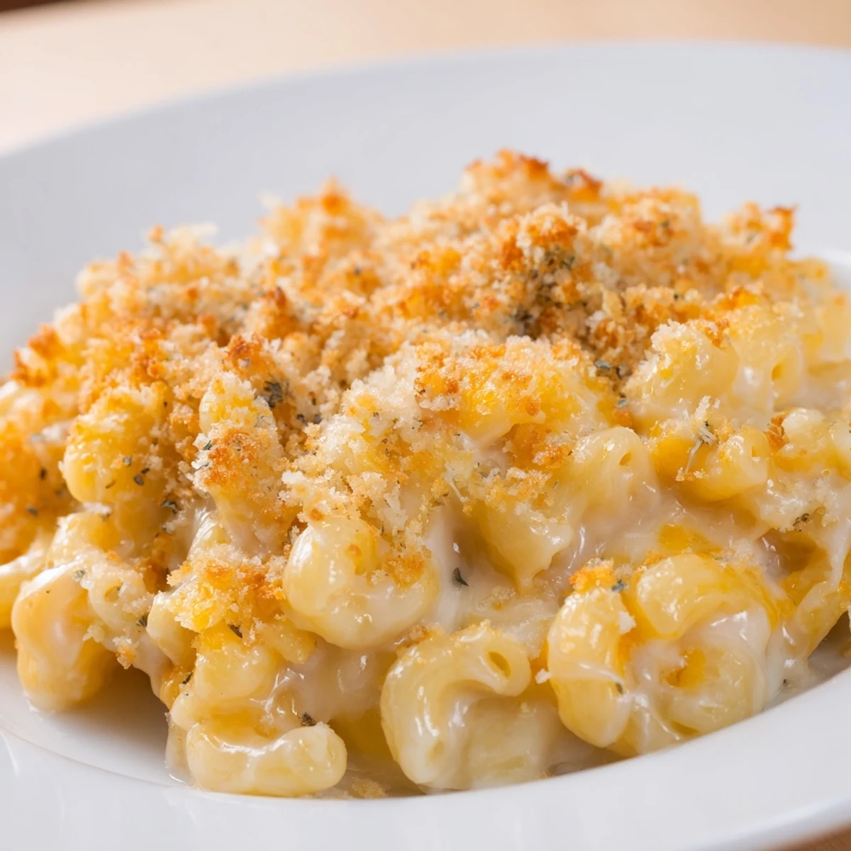 Creamy mac & cheese with evaporated milk, perfectly cheesy and ready to be served.