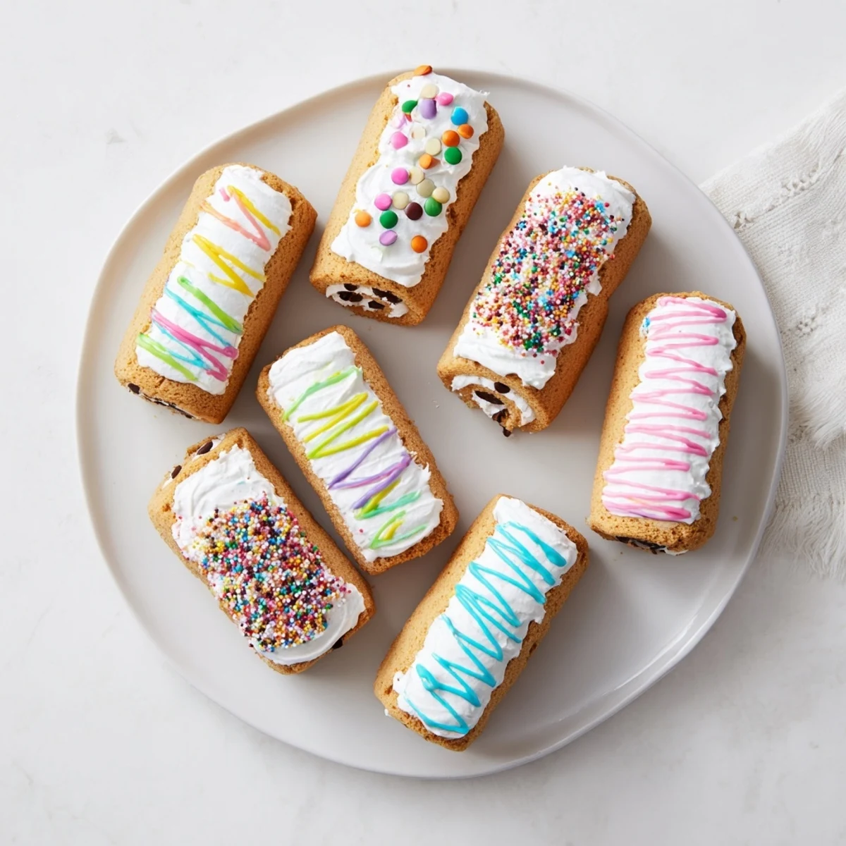 Festive Ugly Sweater Cake Roll with colorful frosting and holiday sprinkles, a delicious dessert.