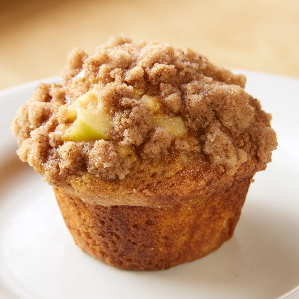Freshly baked Tasty Apple Muffins, filling the image with the comforting aroma of cinnamon and apples.