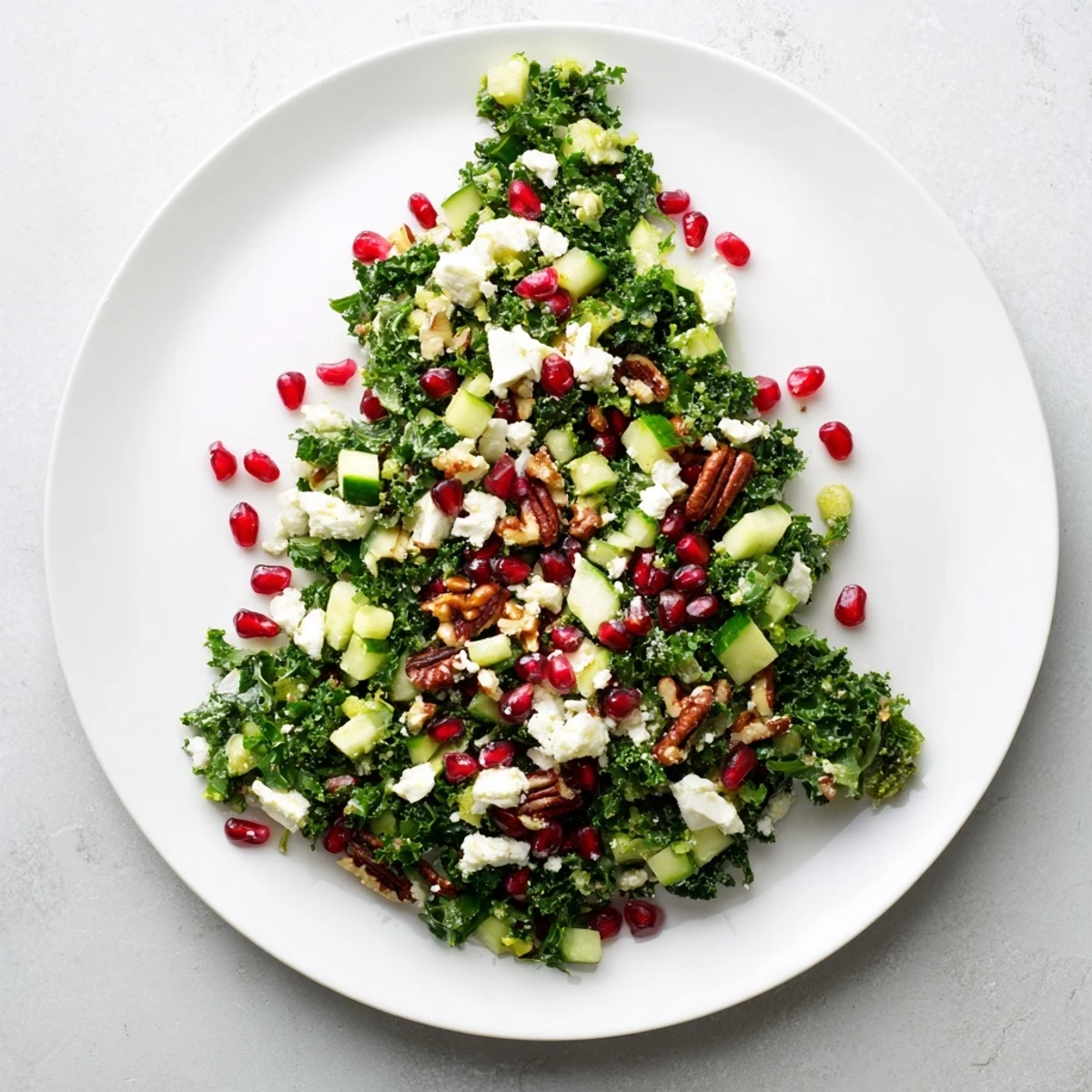 Homemade Chopped Christmas Tree Salad, a refreshing vegetarian salad perfect for your holiday table.