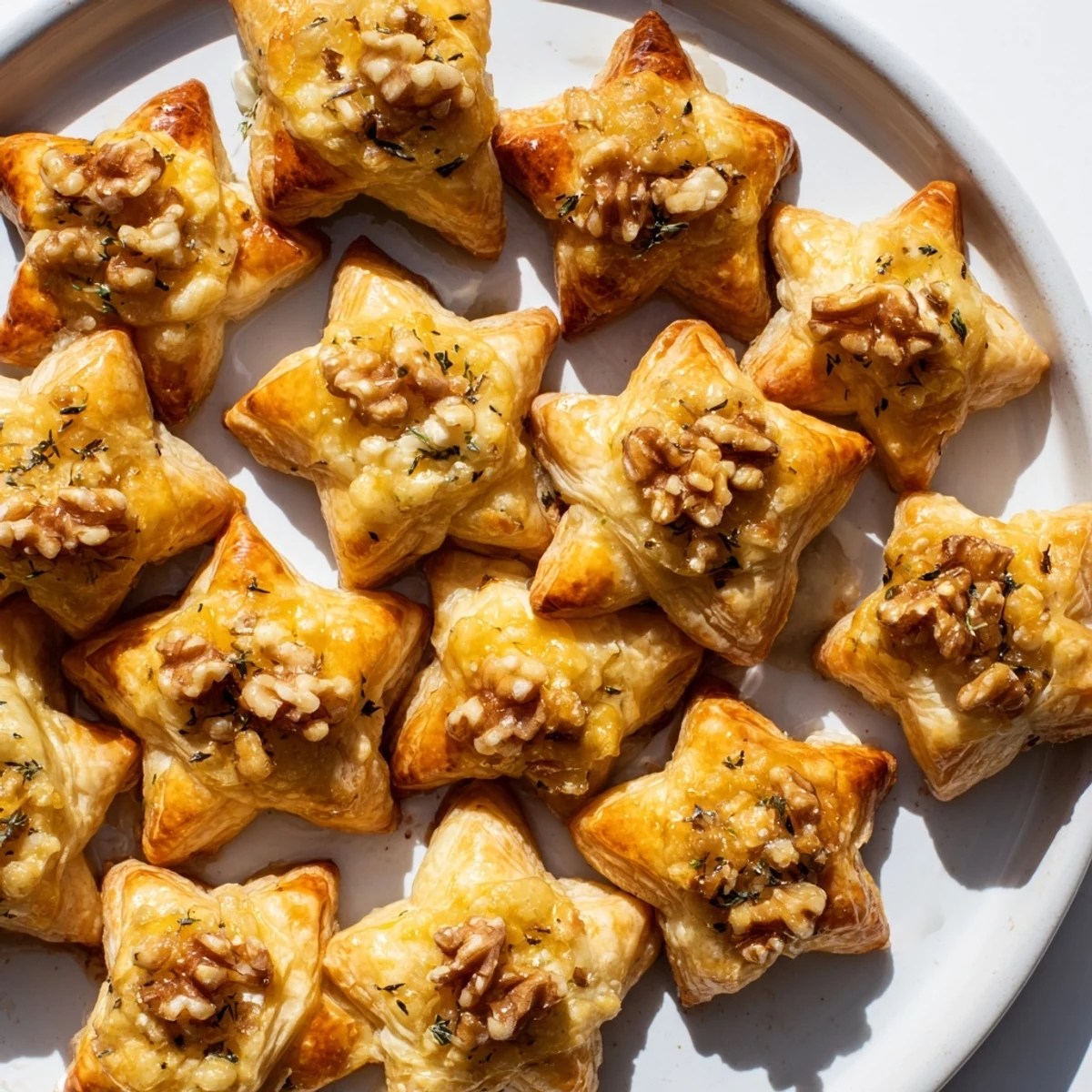 Golden, flaky Starry Night New Years Appetizers, perfect for celebrating with friends and family this New Year's Eve.