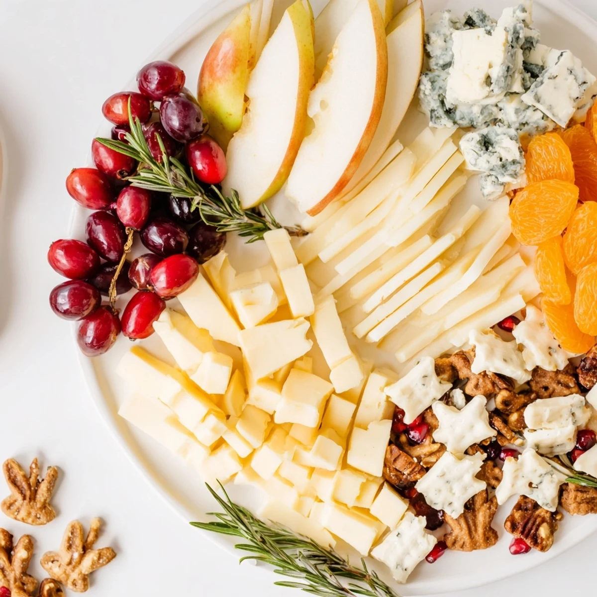 The beautifully arranged Winter Wonderland Snack Board, perfect for sharing during holiday gatherings.