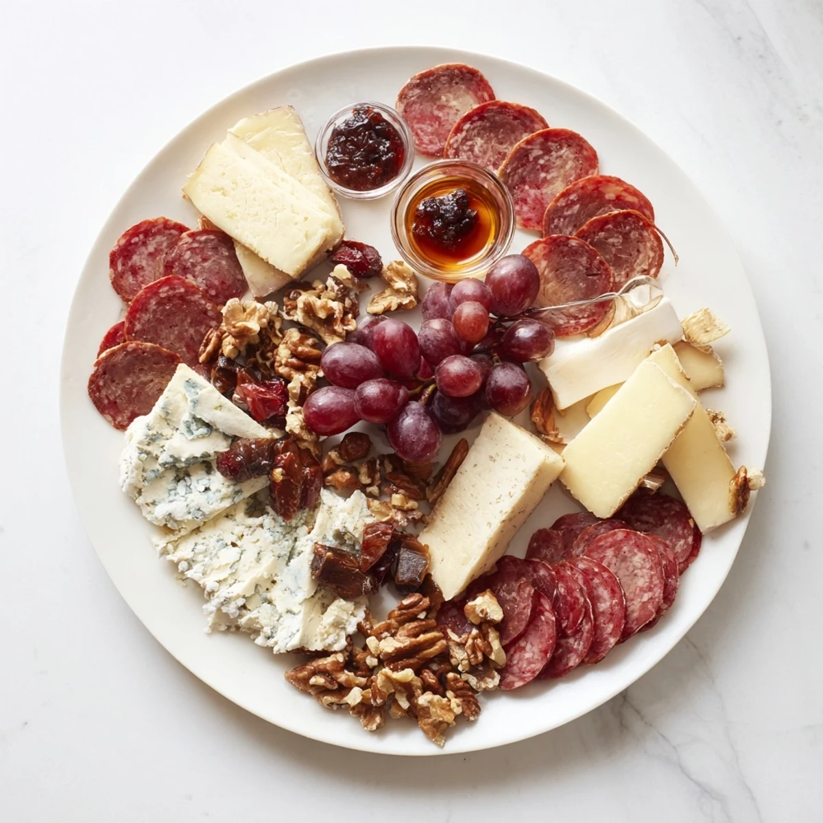 A Majestic Venison Charcuterie Platter overflowing with artisan cheeses, fruits, and gourmet delights, ready to enjoy.
