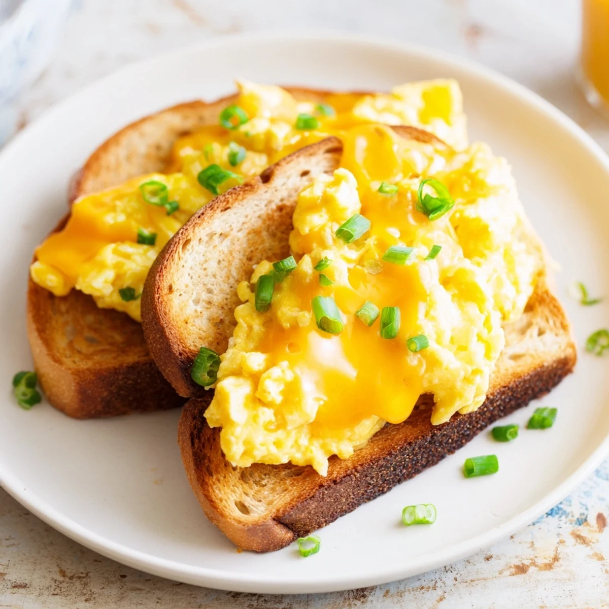 Freshly made One-Pan Egg Breakfast Sandwich with fluffy eggs, a quick and easy breakfast idea.