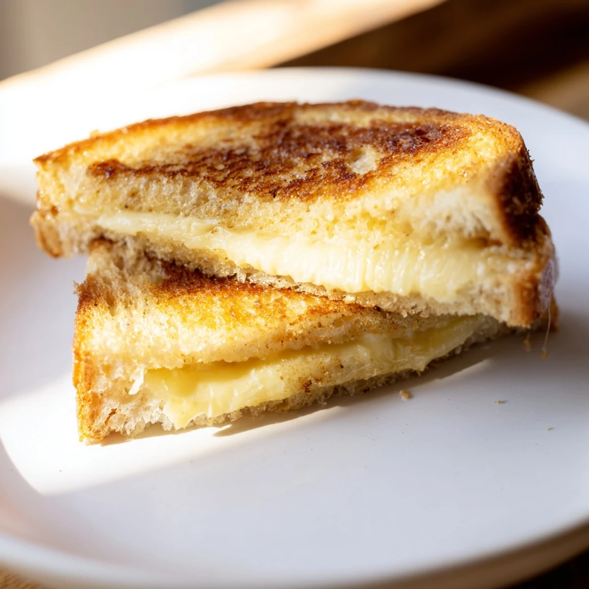 Golden-brown Honey Chipotle Butter Grilled Cheese, with melted cheddar and a spicy-sweet aroma.