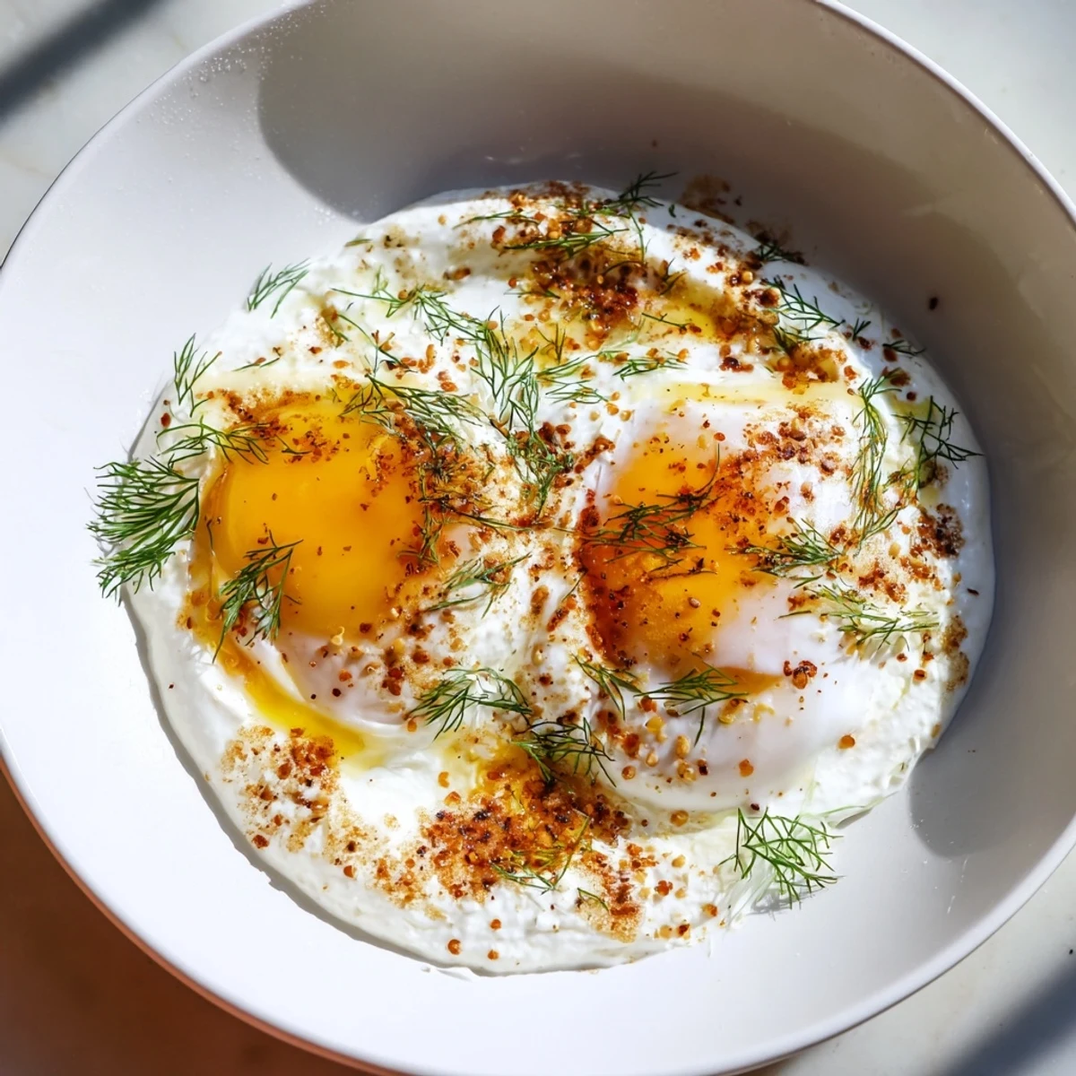 Golden brown butter drizzled over perfectly poached eggs in this delicious Cilbir recipe.