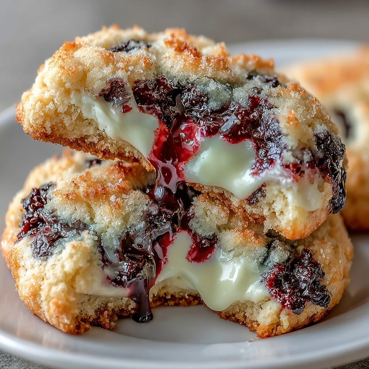 Easy Blueberry Cheesecake Swirl Cookies with creamy filling and vibrant berry swirls, baked to golden perfection and ready to impress.
