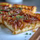 French Onion Puff Pastry Tart