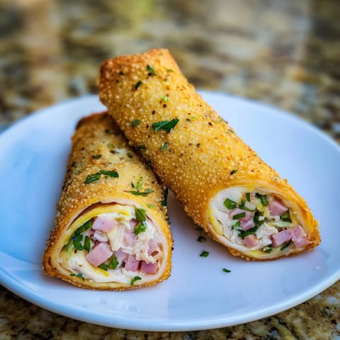 Golden-brown Crispy Chicken Greggs Egg Rolls, ready to eat with a delightful, savory aroma.