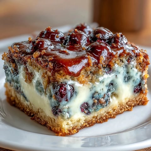 A tray of golden, fudgy blueberry blondies, packed with fresh berries and white chocolate chips.