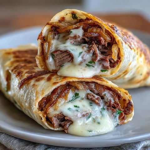 Crispy tortilla roll ups filled with roast beef, melted provolone, and crunchy fried onions, baked golden and served with warm au jus for dipping.  