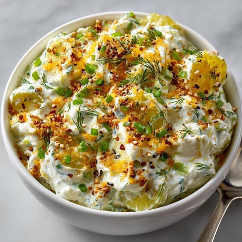 Creamy Pickle-Fix Savory Dill Pickle Dip topped with bagel seasoning, ready for party appetizers.