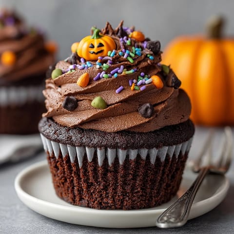 A batch of home-baked Allergy-Friendly Chocolate Halloween Cupcakes cooling on rack, ready for frosting.