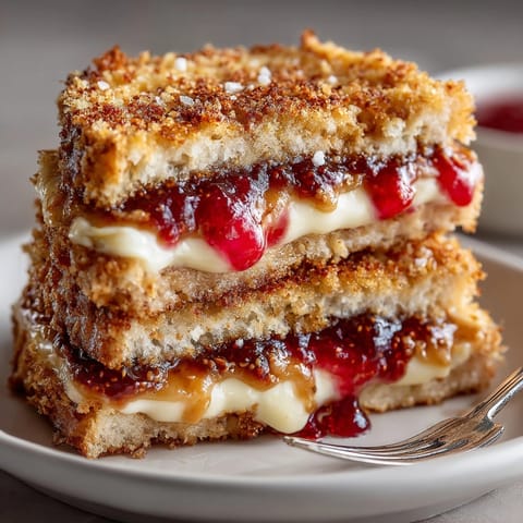 Crispy Air-Fried PB&amp;J: Imagine a perfectly browned, crunchy crust and melted fillings.