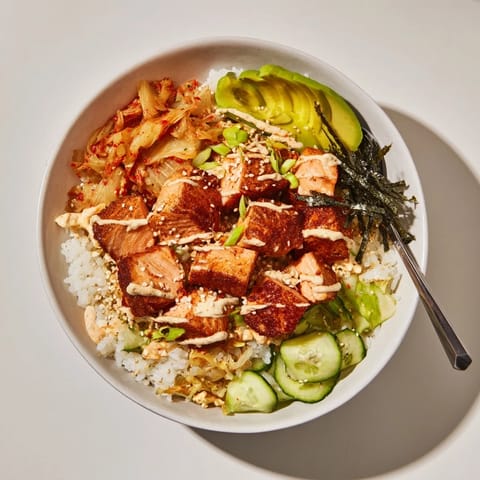 Crispy Salmon Rice Bowl