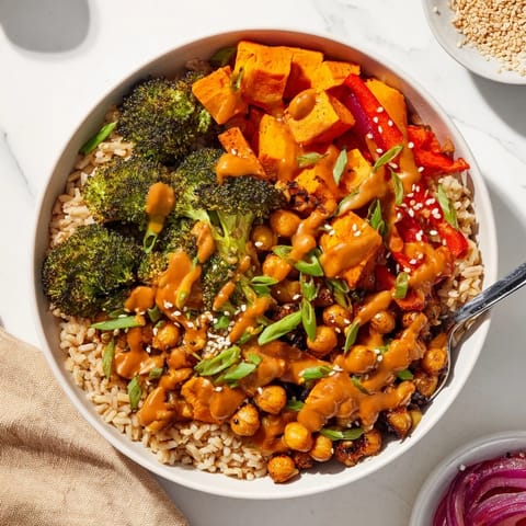 Satisfying and customizable Bold Sauce Drizzle Bowls with colorful grains and veggies.  