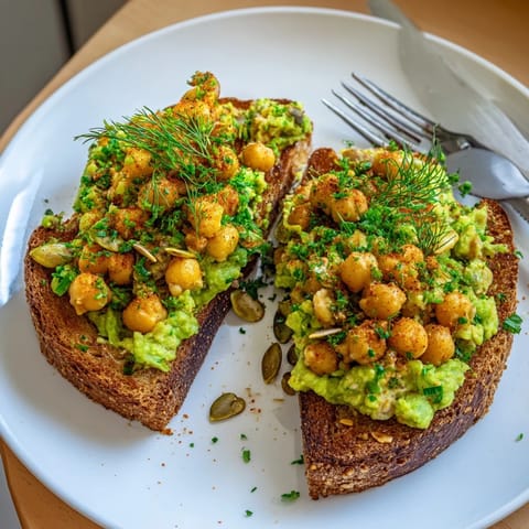 Avocado Toast Chickpeas Herbs #263