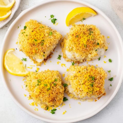 Flaky, tender baked cod fillets covered in a buttery, flavorful Ritz cracker topping.