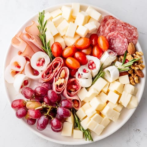 Quick Christmas Charcuterie Wreath