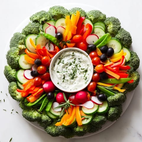 Wreath Veggie Dip Platter