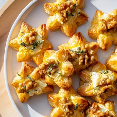 Bite-sized Starry Night New Years Appetizers with vibrant toppings, offering delicious flavors and textures for your party.