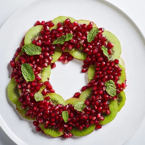Kiwi Pomegranate Christmas Wreath #376