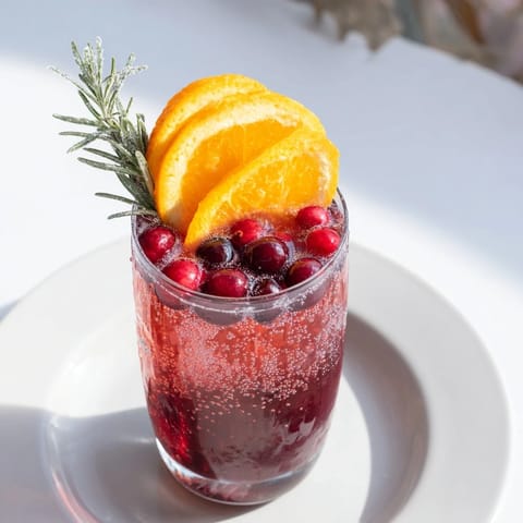 Snow Globe Mocktail Cranberries