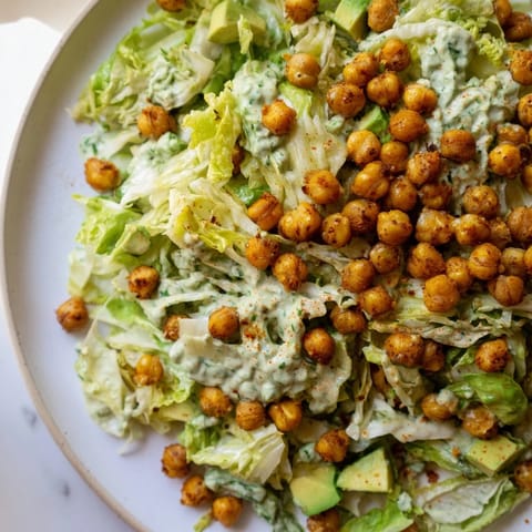 Green Goddess Salad Crispy Chickpeas #446