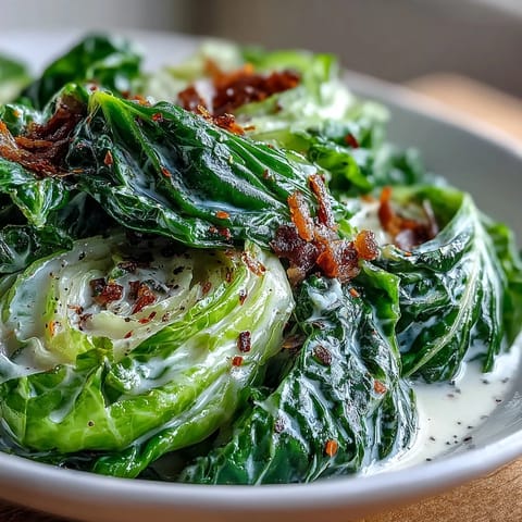 Vegan Coconut Braised Cabbage served alongside fluffy rice, highlighting tender leaves and golden turmeric-infused coconut sauce.  
