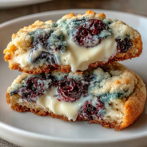 Blueberry Cheesecake Swirl Cookies