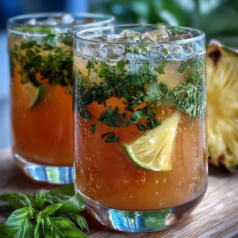 Pineapple Basil Agua Fresca