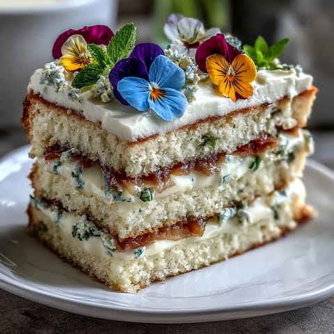 Spring Cake Lemon Edible Flowers